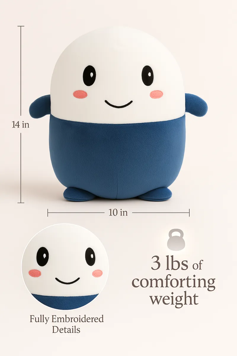 Navy Blue CUPSEY 3lb Weighted Anxiety Plush